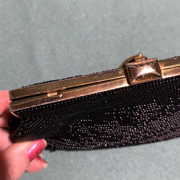 Vintage black beaded clutch - Picture 5 of 15